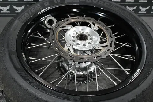 2003 KAWASAKI KX250 WARP 9 SUPERMOTO 17" X 4.25" REAR WHEEL HUB RIM ASSEMBLY