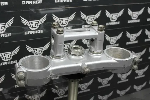2001 KAWASAKI KX250 OEM FRONT FORKS BILLET LOWER UPPER TRIPLE TREE STEM CLAMP