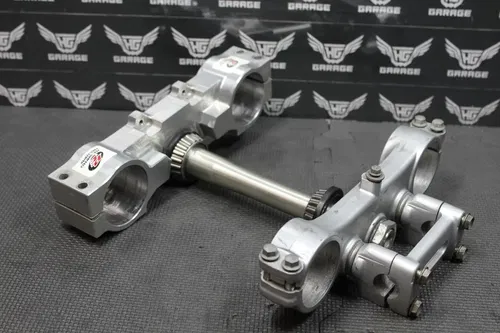2001 KAWASAKI KX250 OEM FRONT FORKS BILLET LOWER UPPER TRIPLE TREE STEM CLAMP