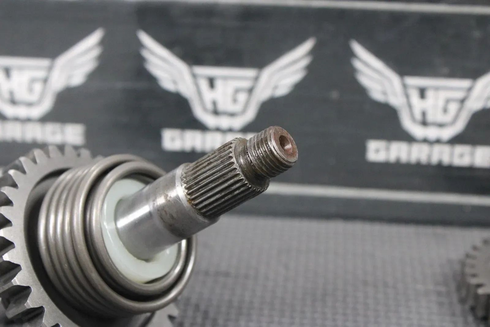 1986 86-88 KAWASAKI KDX200 OEM KICKSTART KICK START SHAFT W IDLER GEAR GOOD!