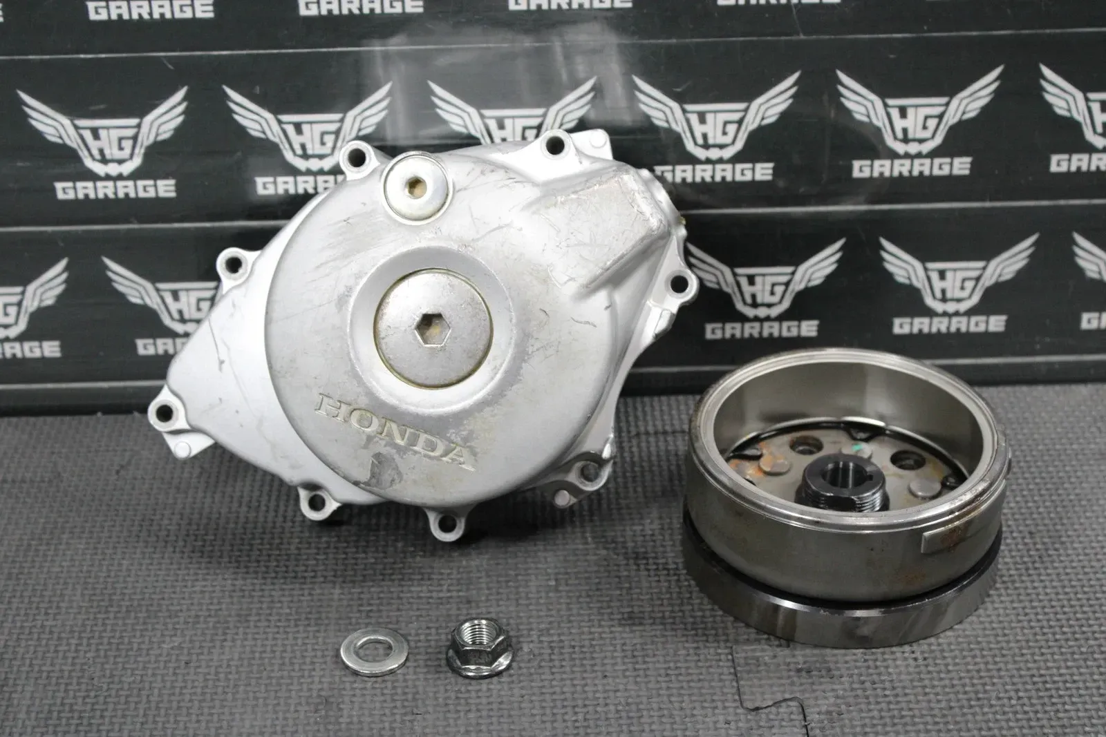 HONDA 14-18 CRF125F OEM STATOR MAGNETO ROTOR FLYWHEEL COVER 31110-K28-911 GOOD!