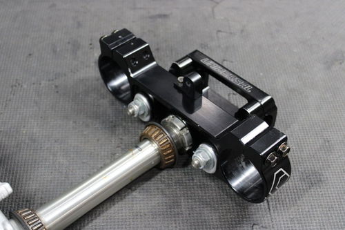 2004 SUZUKI RM250 OEM FRONT FORKS LOWER UPPER BILLET UNIVERSAL TRIPLE TREE CLAMP