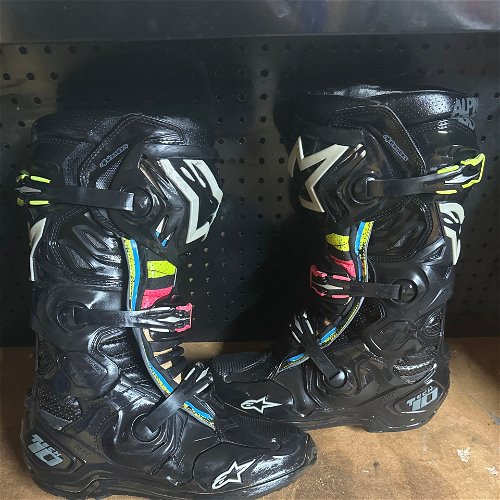 Used Alpinestars Tech 10 Supervented Size 12 With Bootys Clean & Sanitized 🧼