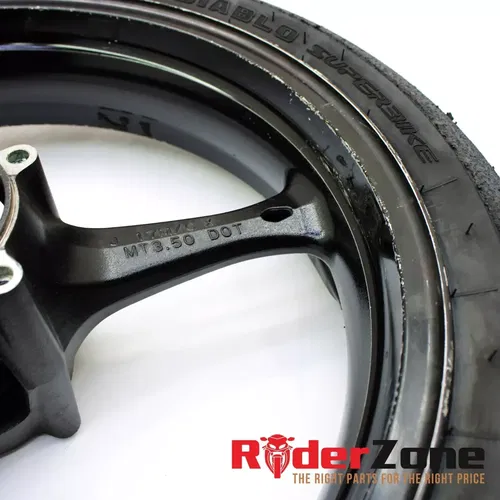2005 - 2008 SUZUKI GSXR1000 FRONT WHEEL BLACK RIM STRAIGHT 06 07 GSXR600 GSXR750