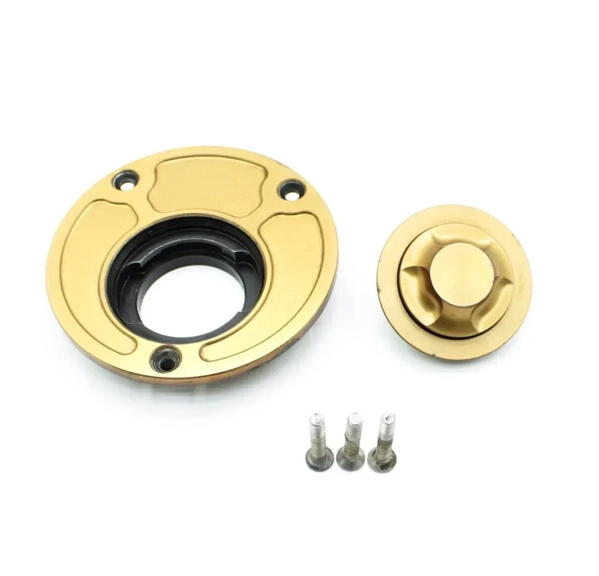 2008 - 2013 DUCATI 848 EVO GAS CAP GOLD FUEL COVER QUICK RELEASE TRACK READY