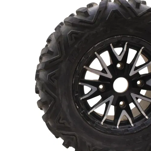 2016 - 2021 YAMAHA YXZ1000R FRONT WHEEL BLACK RIM MAXXIS TIRE