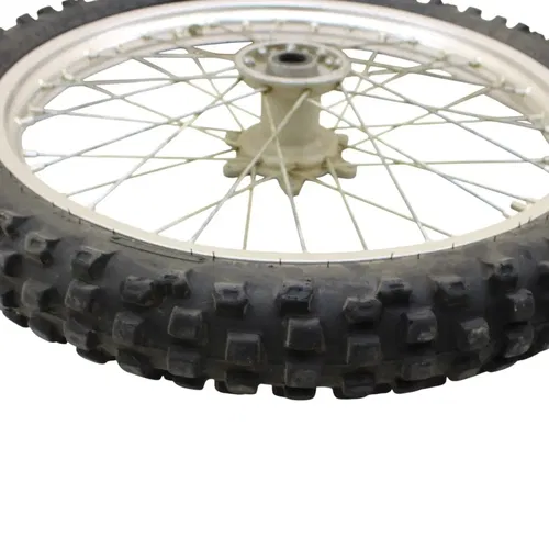 1989 - 2004 KAWASAKI KX125 KX250 KX500 FRONT WHEEL RIM SPOKE TIRE RUBBER SILVER