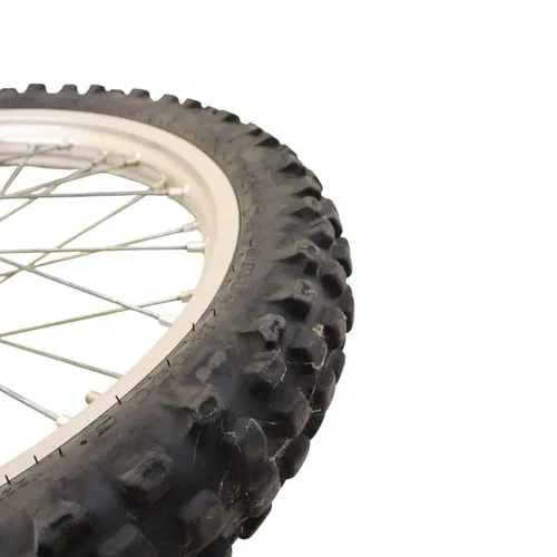 1989 - 2004 KAWASAKI KX125 KX250 KX500 FRONT WHEEL RIM SPOKE TIRE RUBBER SILVER