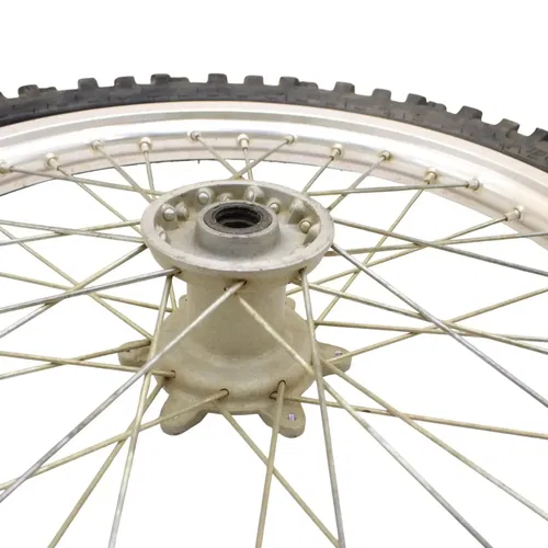 1989 - 2004 KAWASAKI KX125 KX250 KX500 FRONT WHEEL RIM SPOKE TIRE RUBBER SILVER