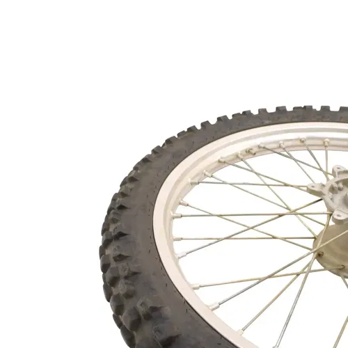 1989 - 2004 KAWASAKI KX125 KX250 KX500 FRONT WHEEL RIM SPOKE TIRE RUBBER SILVER