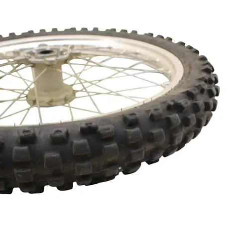 1989 - 2004 KAWASAKI KX125 KX250 KX500 FRONT WHEEL RIM SPOKE TIRE RUBBER SILVER