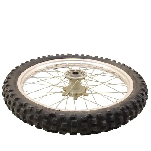 1989 - 2004 KAWASAKI KX125 KX250 KX500 FRONT WHEEL RIM SPOKE TIRE RUBBER SILVER