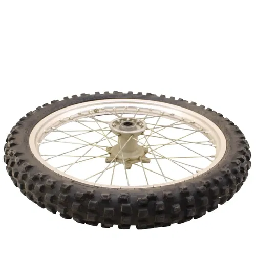 1989 - 2004 KAWASAKI KX125 KX250 KX500 FRONT WHEEL RIM SPOKE TIRE RUBBER SILVER