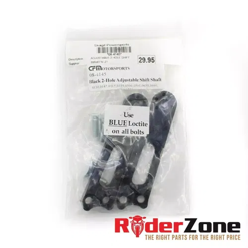 08-4145 Adjustable 2 hole Shift Shaft, Black W/ bolts - 08-4145