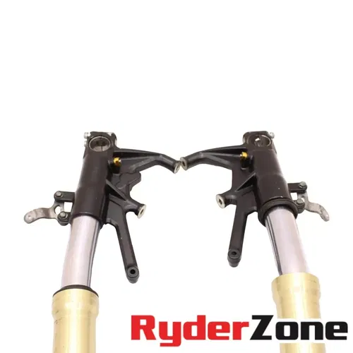 2006 - 2011 KAWASAKI NINJA ZX14 FORK FRONT SUSPENSION GOLD OEM BENT/FOR PARTS