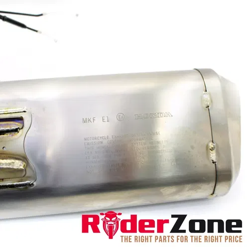 2017 - 2019 HONDA CBR1000RR EXHAUST SILVER MUFFLER END PIPE GUARD CABLES STOCK