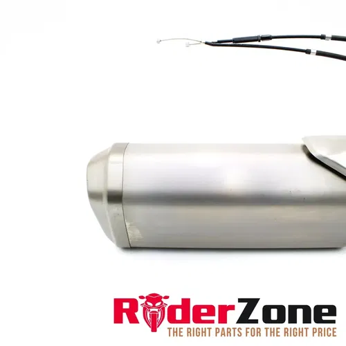 2017 - 2019 HONDA CBR1000RR EXHAUST SILVER MUFFLER END PIPE GUARD CABLES STOCK