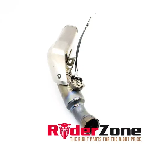 2017 - 2019 HONDA CBR1000RR EXHAUST SILVER MUFFLER END PIPE GUARD CABLES STOCK