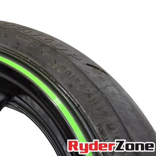 2016 - 2024 KAWASAKI NINJA ZX10R REAR WHEEL BACK STRAIGHT RIM DUNLOP TIRE BRAKE