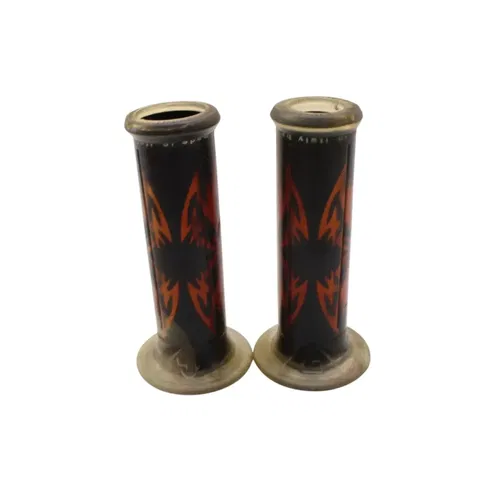 2004 - 2008 YAMAHA YZF R1 HANDLE BAR GRIPS THROTTLE TUBE LEFT RIGHT PAIR ORANGE