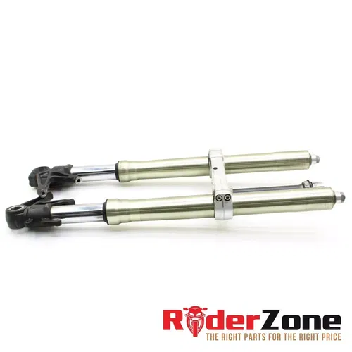 2008 - 2013 DUCATI 848 EVO FORKS TRIPLE TREE FRONT SUSPENSION GOLD STRAIGHT OE