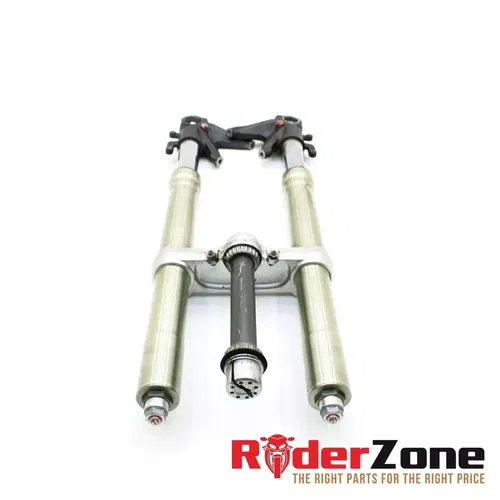 2008 - 2013 DUCATI 848 EVO FORKS TRIPLE TREE FRONT SUSPENSION GOLD STRAIGHT OE