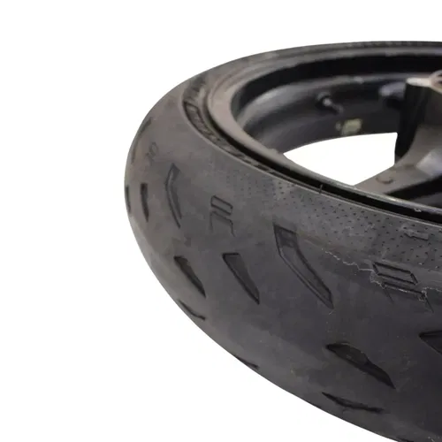 2006 2007 SUZUKI GSXR600 GSXR750 FRONT WHEEL RIM BLACK STRAIGHT MICHELIN TIRE
