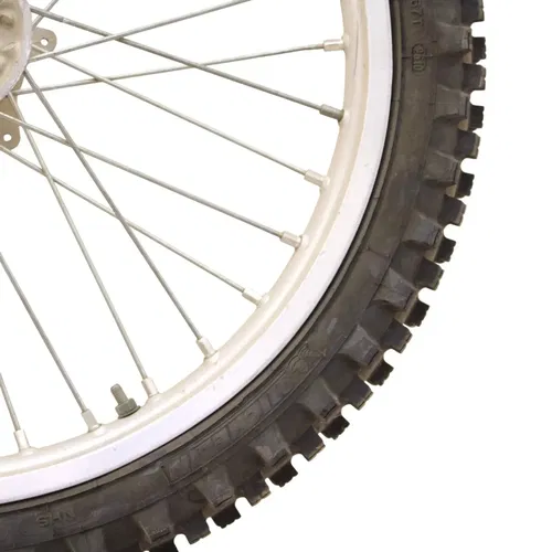 1996 - 1998 SUZUKI RM250 FRONT WHEEL RIM SPOKE TIRE RUBBER SILVER