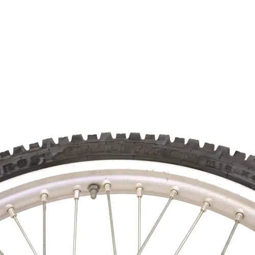 1996 - 1998 SUZUKI RM250 FRONT WHEEL RIM SPOKE TIRE RUBBER SILVER