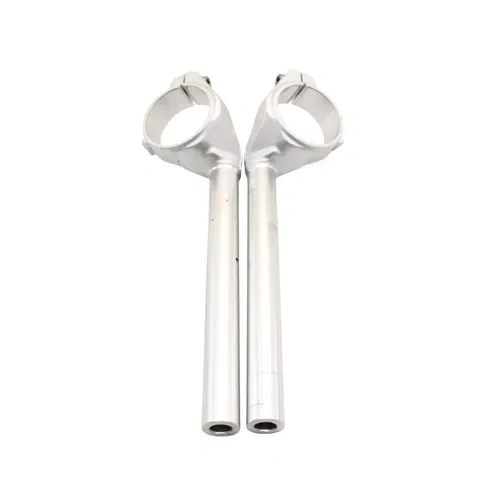 2015 - 2019 BMW S1000RR CLIP ON HANDLE BAR RIGHT LEFT SET SILVER STRAIGHT PAIR