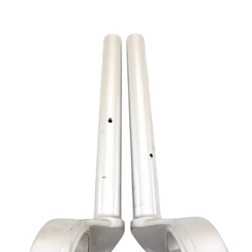 2015 - 2019 BMW S1000RR CLIP ON HANDLE BAR RIGHT LEFT SET SILVER STRAIGHT PAIR
