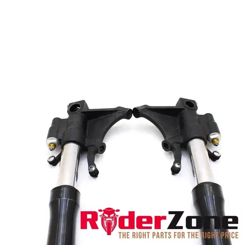 2008 - 2016 YAMAHA YZF R6 FORKS SET PAIR BLACK FRONT SUSPENSION *BENT*