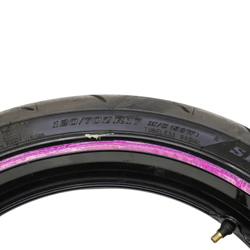 2011 - 2024 SUZUKI GSXR600 GSXR750 FRONT WHEEL BLACK RIM DUNLOP TIRE