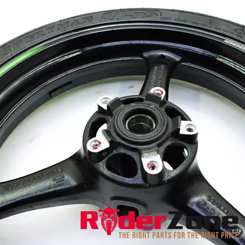 2016 - 2020 KAWASAKI NINJA ZX10R FRONT WHEEL RIM BLACK DUNLOP TIRE