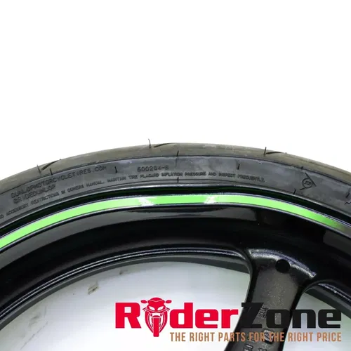 2016 - 2020 KAWASAKI NINJA ZX10R FRONT WHEEL RIM BLACK DUNLOP TIRE