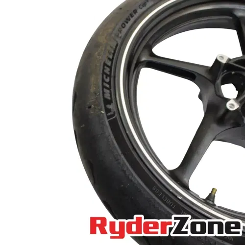 2015 - 2024 YAMAHA YZF R1 FRONT WHEEL BLACK RIM STRAIGHT MICHEILN 120/ 70 17