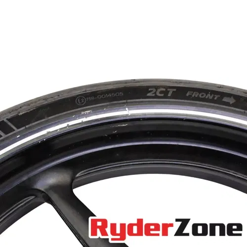 2015 - 2024 YAMAHA YZF R1 FRONT WHEEL BLACK RIM STRAIGHT MICHEILN 120/ 70 17