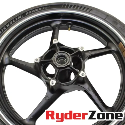 2015 - 2024 YAMAHA YZF R1 FRONT WHEEL BLACK RIM STRAIGHT MICHEILN 120/ 70 17