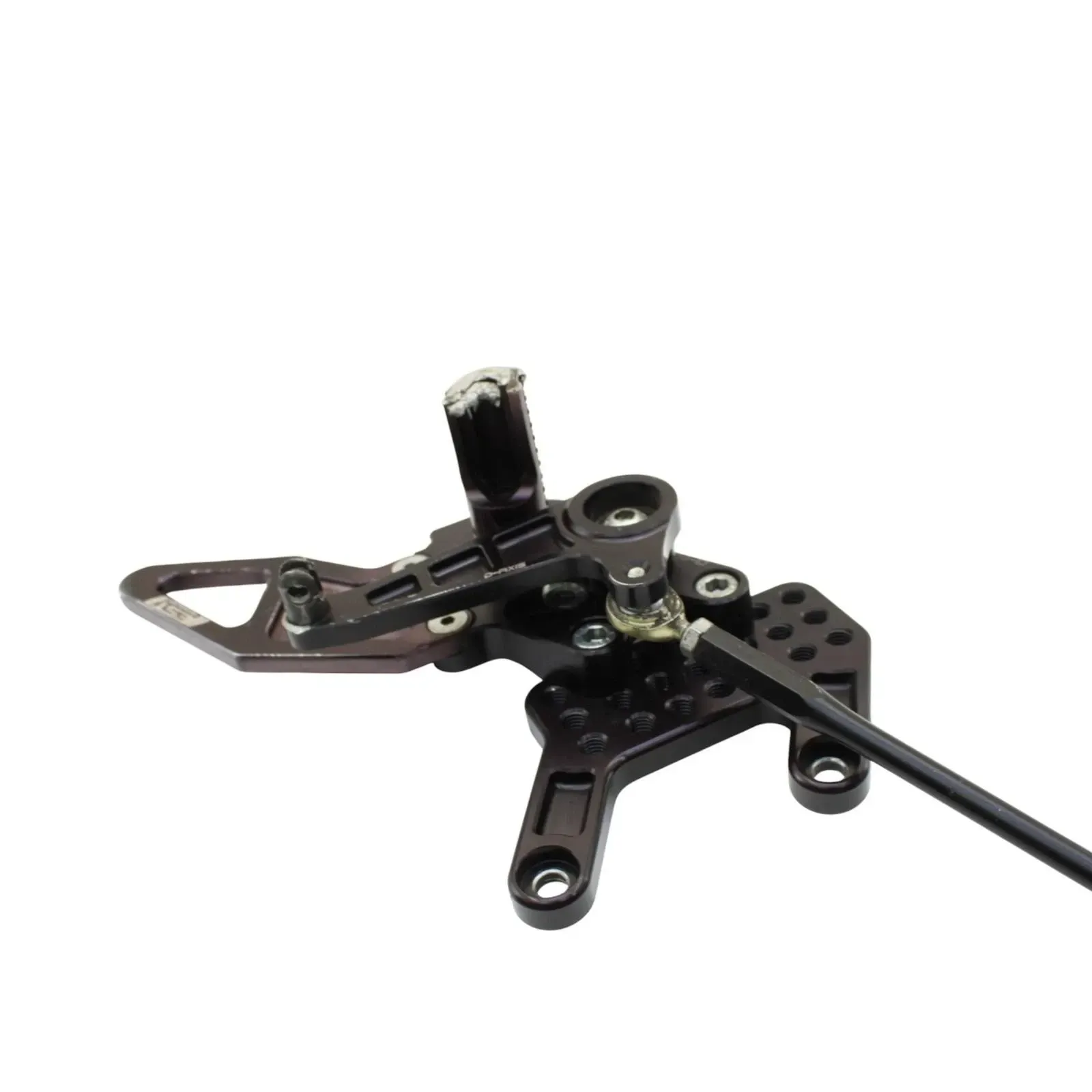 2011 - 2015 KAWASAKI NINJA ZX10R REARSET DRIVER FOOT REST PEGS BRAKE *SCUFFED*