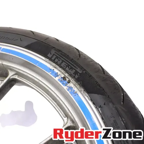 2006 - 2011 KAWASAKI NINJA ZX14 FRONT WHEEL RIM W TIRE *DAMAGED* STOCK
