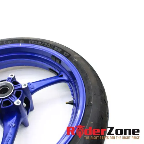 2008 2009 SUZUKI GSXR600 GSXR750 FRONT WHEEL BLUE RIM STRAIGHT MICHELIN TIRE