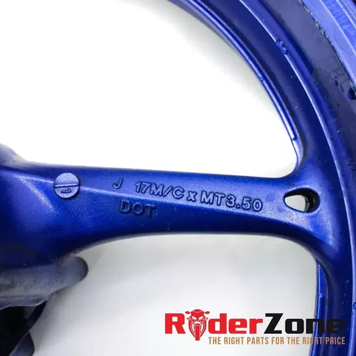 2008 2009 SUZUKI GSXR600 GSXR750 FRONT WHEEL BLUE RIM STRAIGHT MICHELIN TIRE