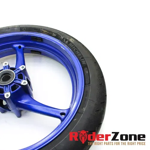 2008 2009 SUZUKI GSXR600 GSXR750 FRONT WHEEL BLUE RIM STRAIGHT MICHELIN TIRE