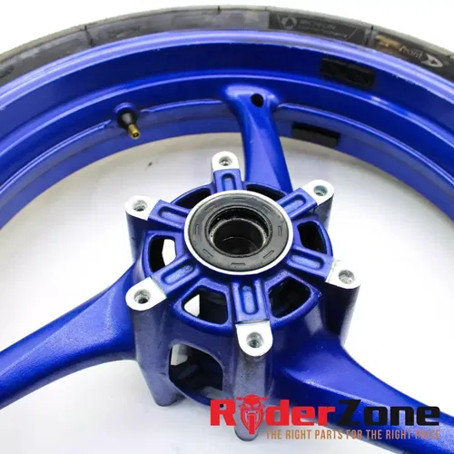 2008 2009 SUZUKI GSXR600 GSXR750 FRONT WHEEL BLUE RIM STRAIGHT MICHELIN TIRE