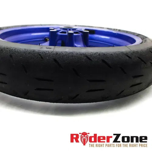 2008 2009 SUZUKI GSXR600 GSXR750 FRONT WHEEL BLUE RIM STRAIGHT MICHELIN TIRE