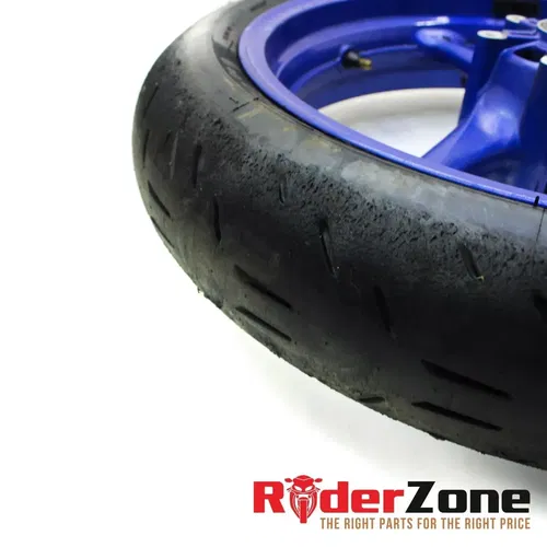 2008 2009 SUZUKI GSXR600 GSXR750 FRONT WHEEL BLUE RIM STRAIGHT MICHELIN TIRE