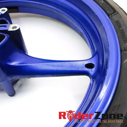 2008 2009 SUZUKI GSXR600 GSXR750 FRONT WHEEL BLUE RIM STRAIGHT MICHELIN TIRE