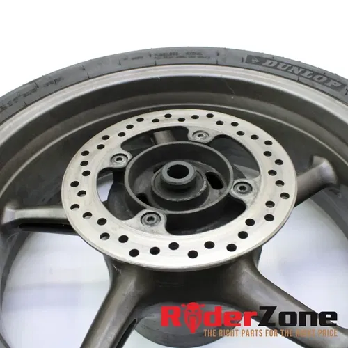 2006 - 2008 TRIUMPH DAYTONA 675 REAR WHEEL BRAKE ROTOR DUNLOP TIRE STRAIGHT RIM