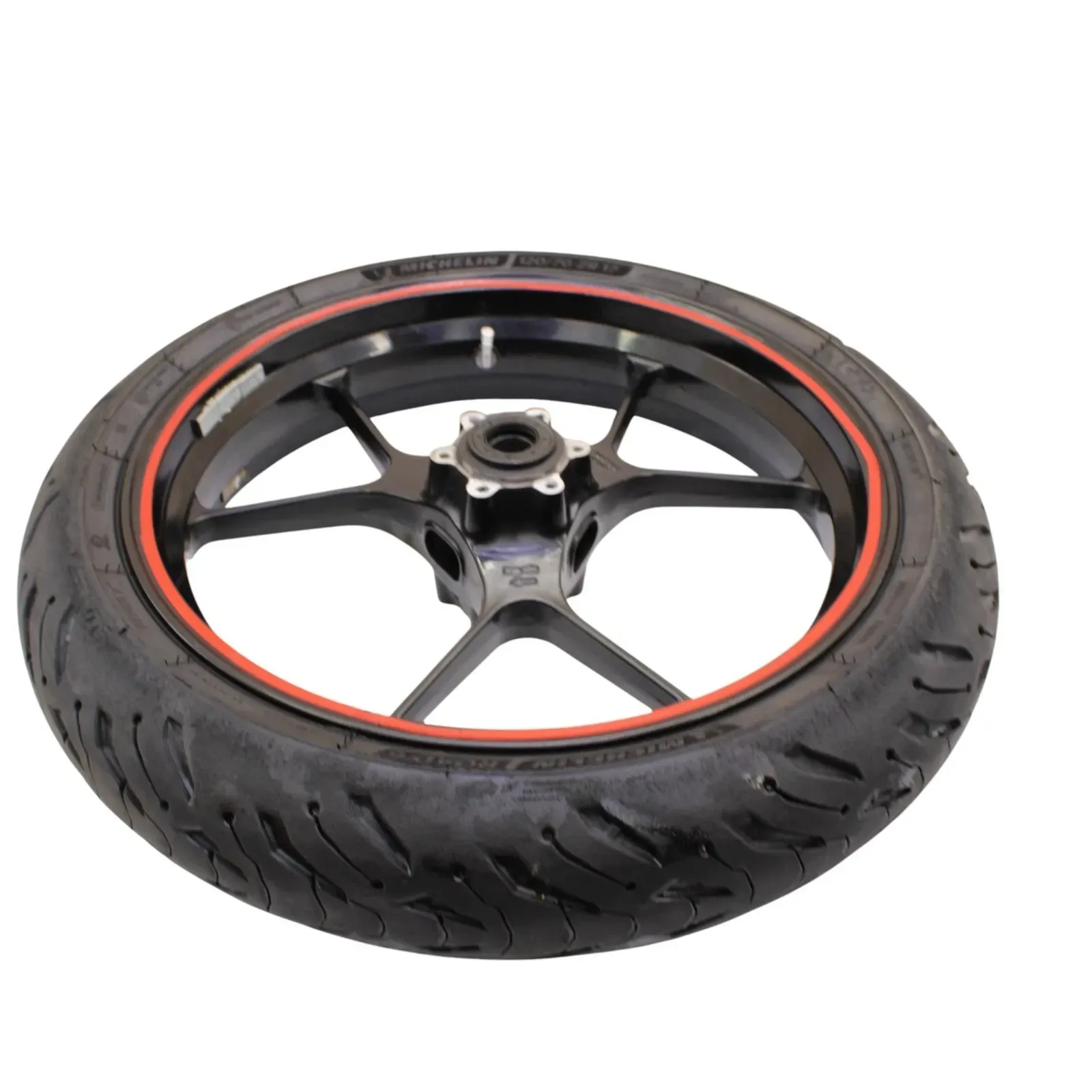 2015 - 2020 APRILIA RSV4 FRONT WHEEL RIM TIRE RUBBER BLACK ORANGE STOCK OEM