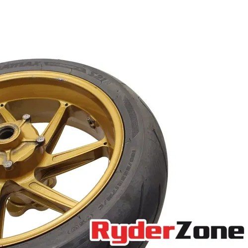 2012 - 2014 BMW HP4 REAR WHEEL BRONZE RIM STRAIGHT BRIDGESTONE TIRE S1000RR